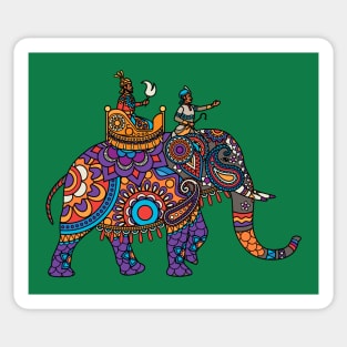 Indian ornate maharajah elephant Sticker